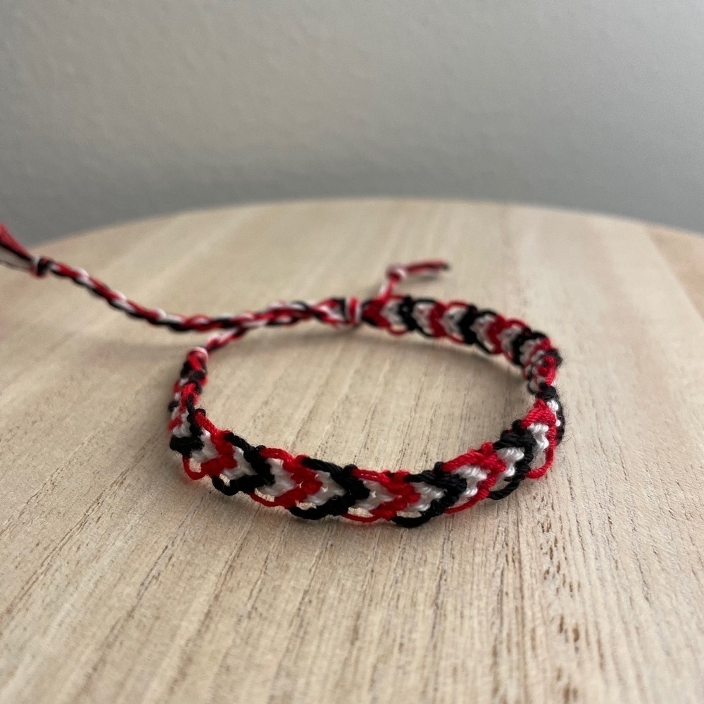 10/$25 Black Red Woven Bracelet